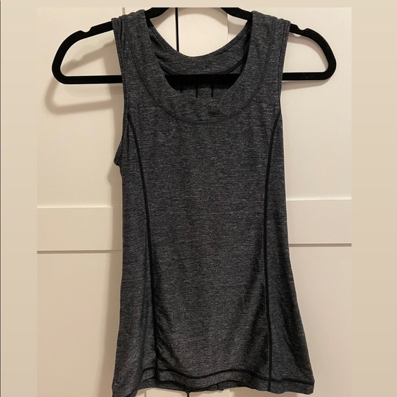 Lululemon Athletica run free tank Heathered black/grey size 4 - Picture 2 of 6
